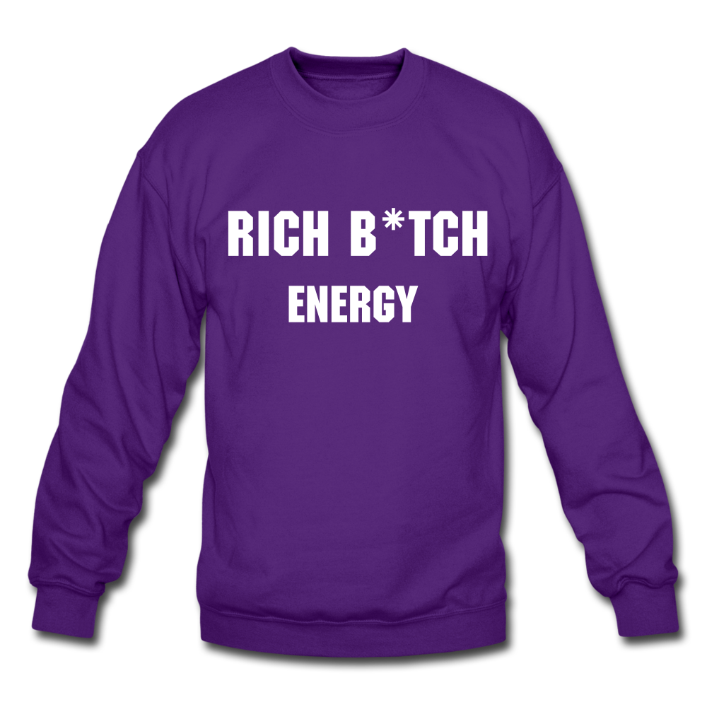 Rich Energy Crewneck Sweatshirt - purple