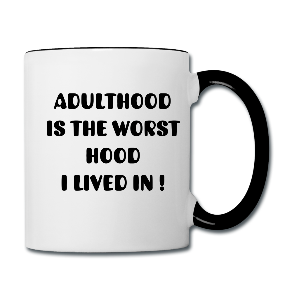 Adulthood Coffee Mug - white/black