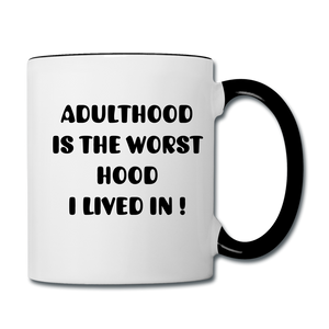 Adulthood Coffee Mug - white/black