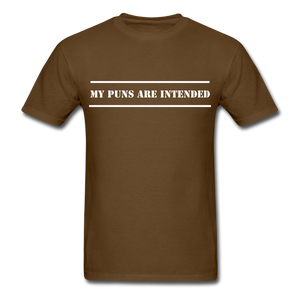 Puns Intended Unisex Classic T-Shirt - brown