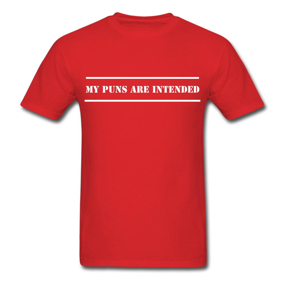 Puns Intended Unisex Classic T-Shirt - red