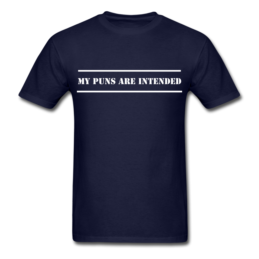 Puns Intended Unisex Classic T-Shirt - navy