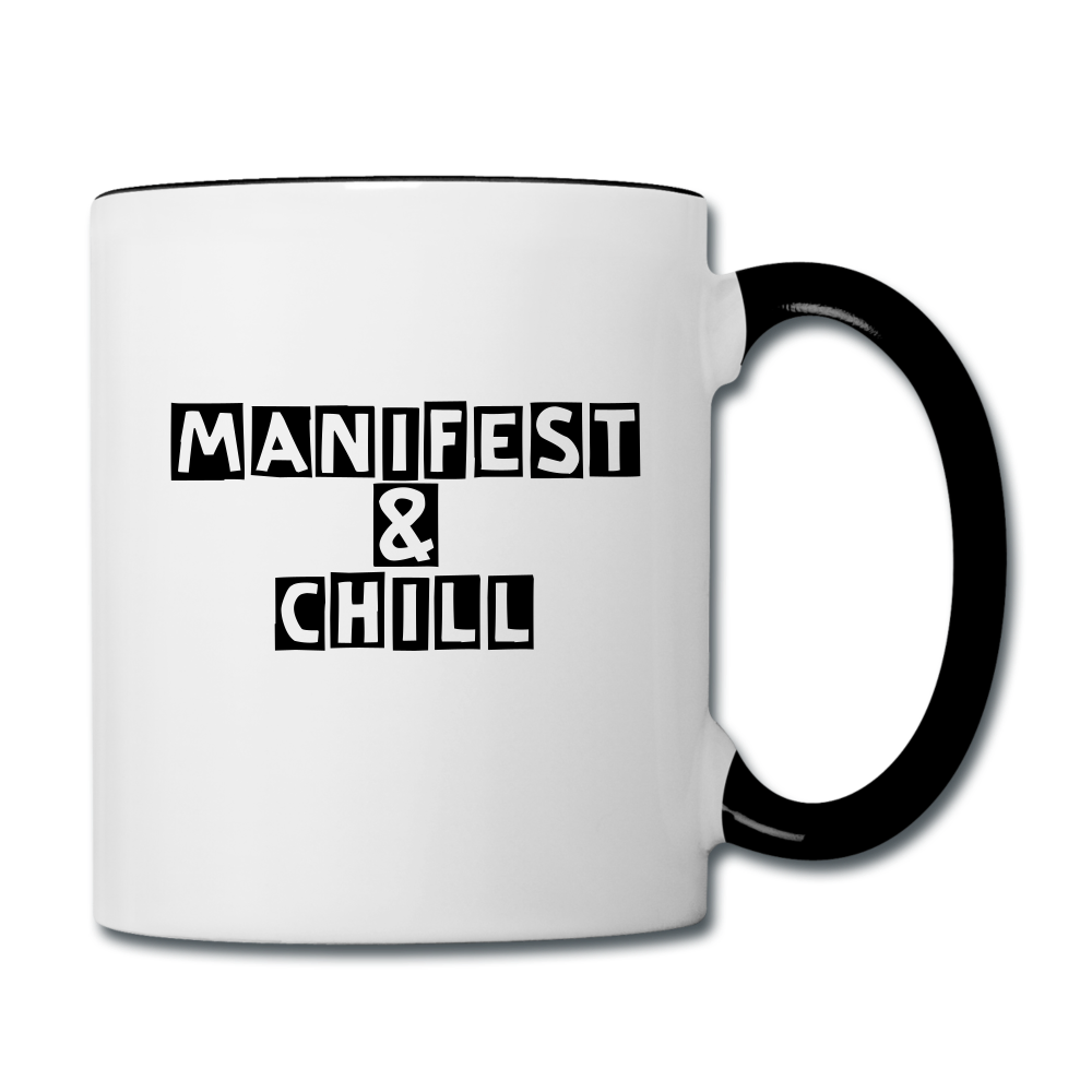 Manifest & Chill Contrast Coffee Mug - white/black