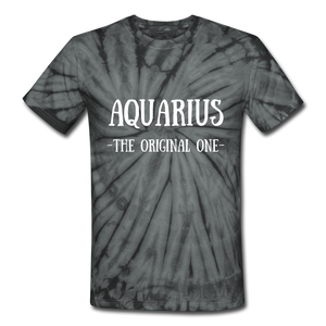 Aquarius- Unisex Tie Dye T-Shirt - spider black