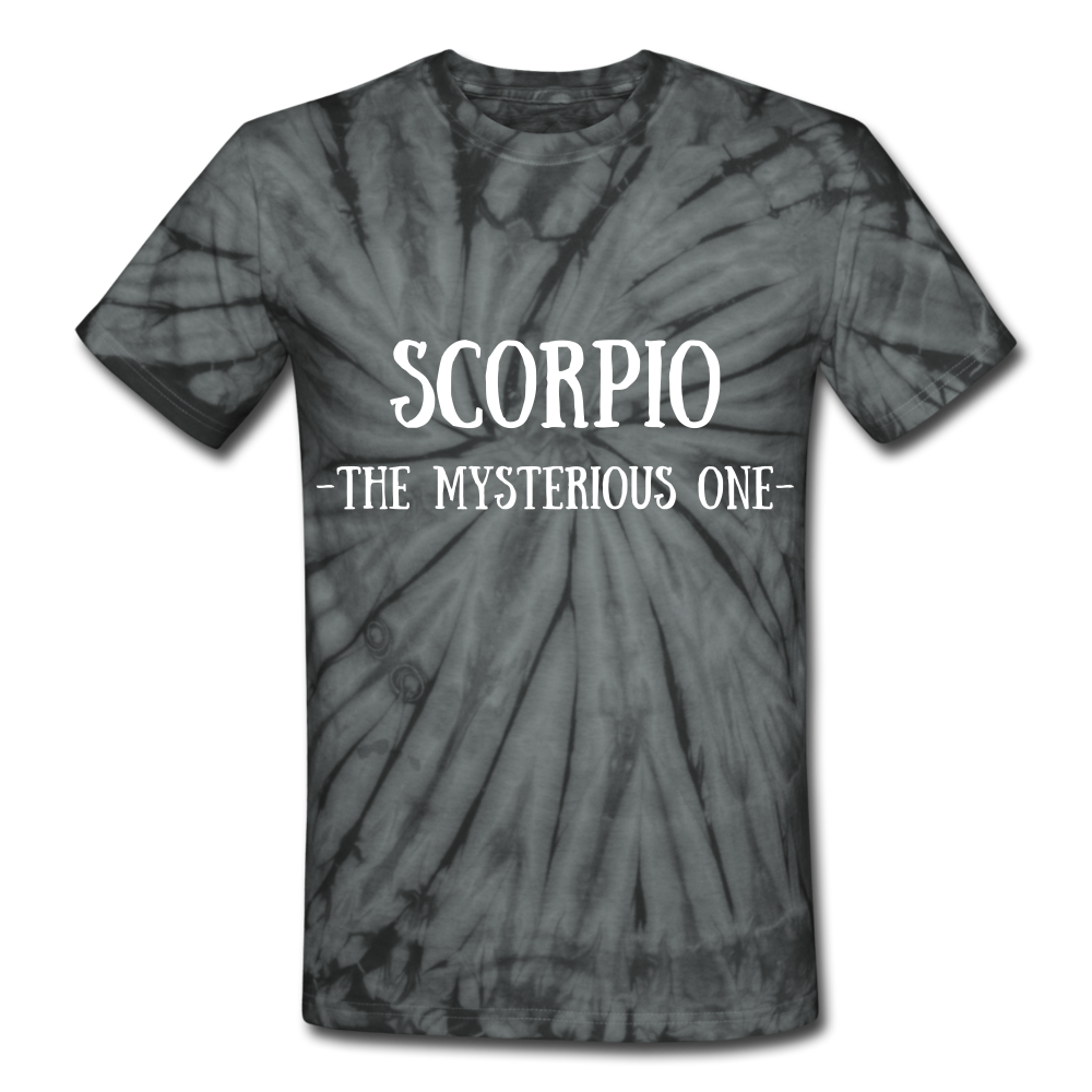 Scorpio- Unisex Tie Dye T-Shirt - spider black