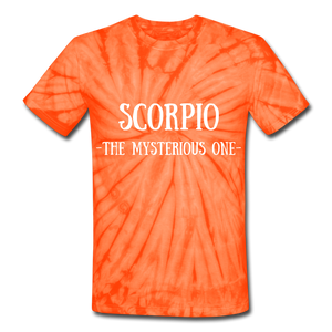 Scorpio- Unisex Tie Dye T-Shirt - spider orange