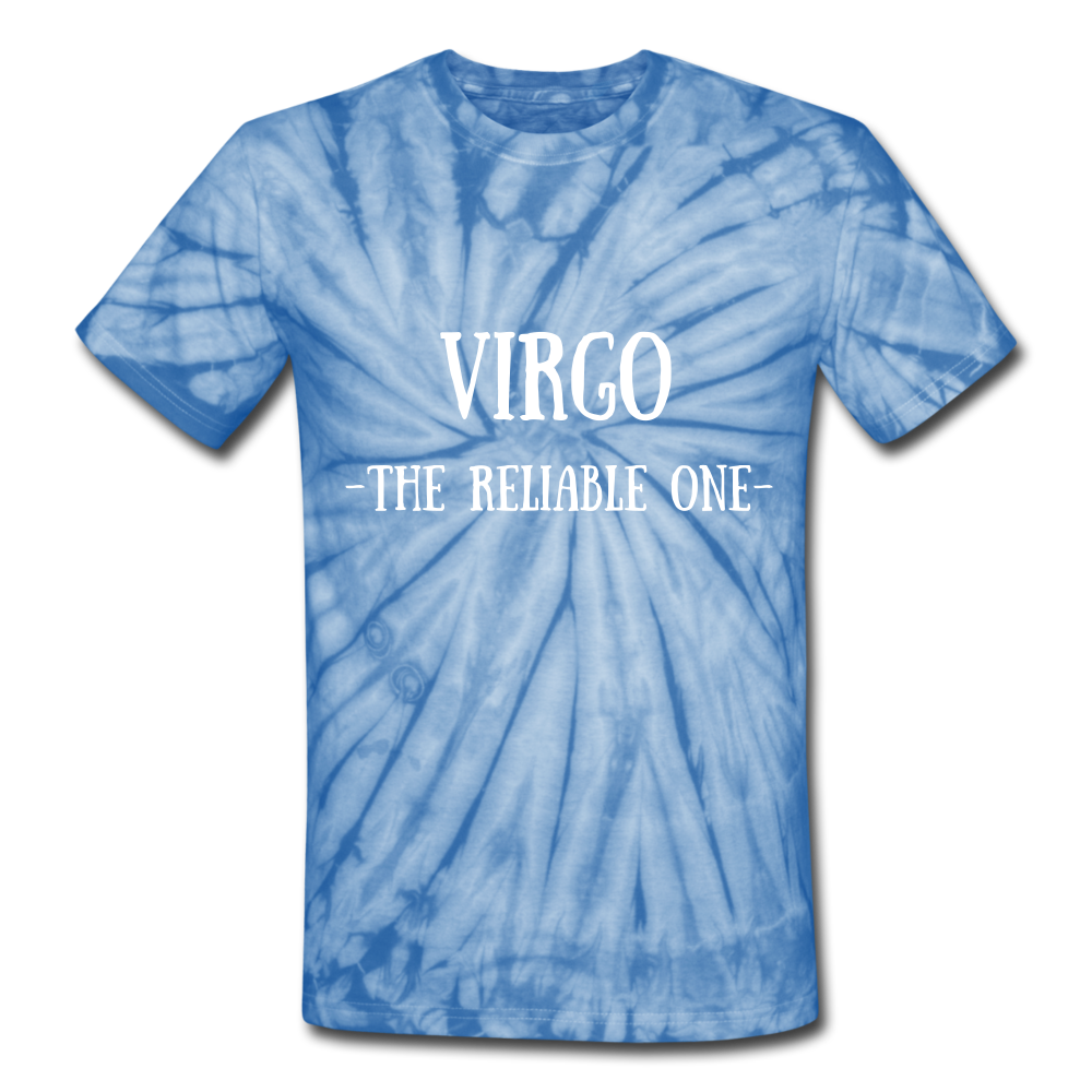 Virgo- Unisex Tie Dye T-Shirt - spider baby blue