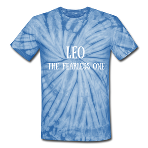 Leo- Unisex Tie Dye T-Shirt - spider baby blue