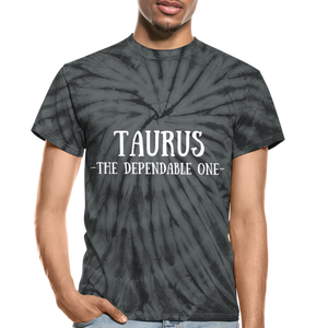 Taurus- Unisex Tie Dye T-Shirt - spider black