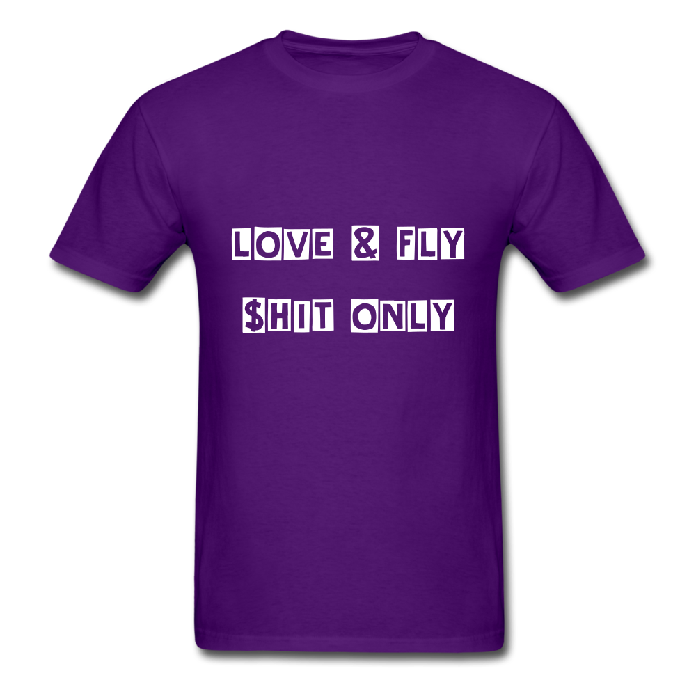 Love and Fly Shit Unisex Classic T-Shirt - purple
