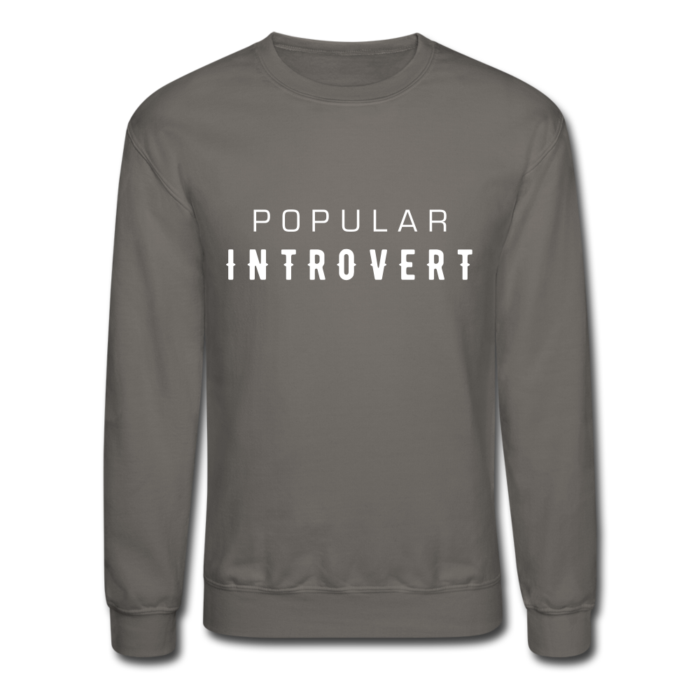 Popular Introvert Crewneck Sweatshirt - asphalt gray