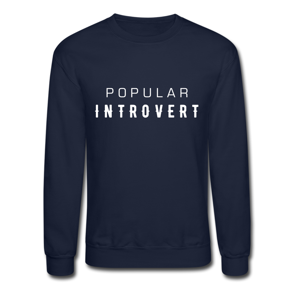 Popular Introvert Crewneck Sweatshirt - navy