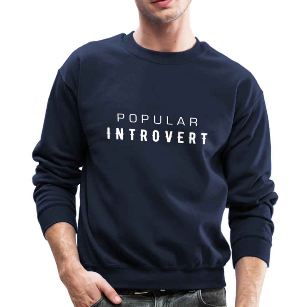 Popular Introvert Crewneck Sweatshirt - navy