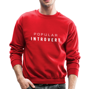 Popular Introvert Crewneck Sweatshirt - red